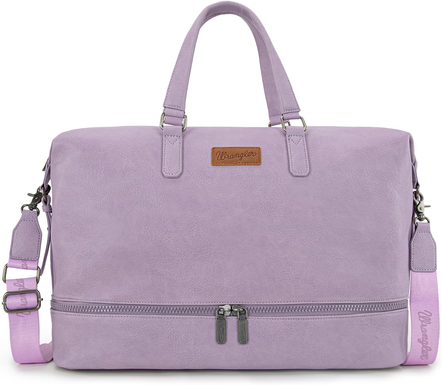 Wrangler Travel Duffel Bag Carry On Overnight Bag with Shoe Compartment Weekender Bag for Women WG253-5110PP