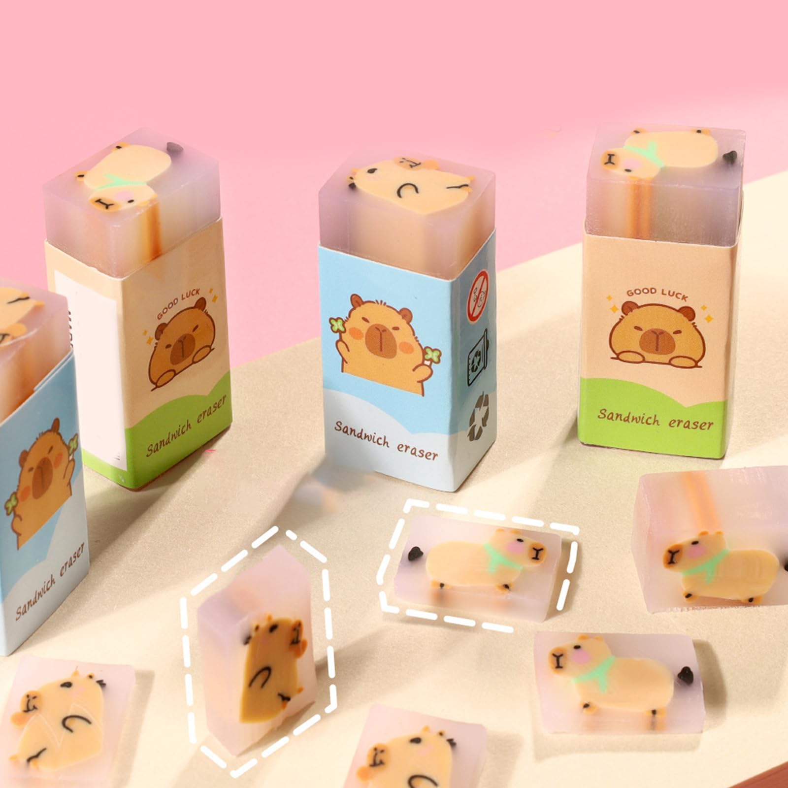 36 gomme colorate per cancellare a forma di animale, per studenti, bambini, aula, ricompensa, PVC, gomma morbida