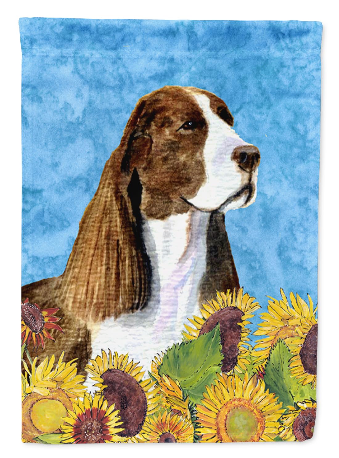 Drapeau Springer Spaniel imprimé pour décoration de jardin extérieure petite taille multicolore
