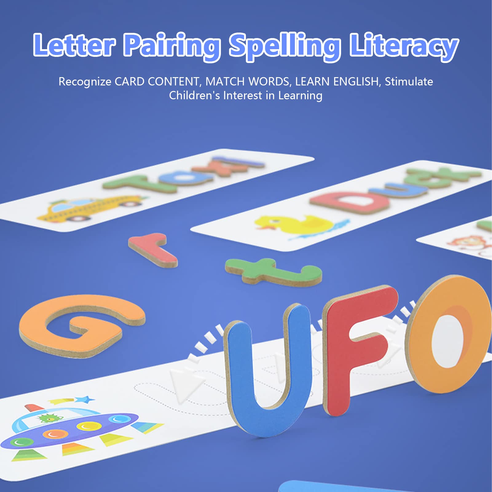 5 Cartes Assorties de l'alphabet, Jouet d'apprentissage de
