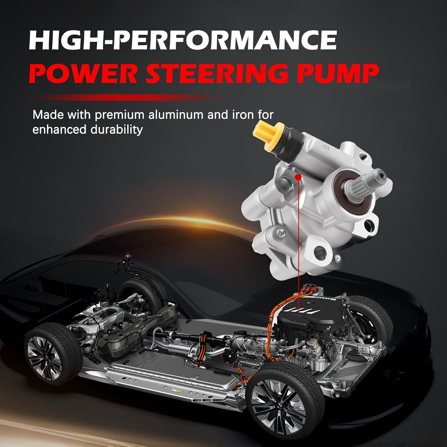 21-5875 Power Steering Pump Fit for Corolla 1993-1997 1.8L L4, for Corolla 1994-1997 1.6L L4, for Prizm 1993-1997 1.6L L4, Power Assist Pump Replace for 21-5875, 94852766, 4432012321