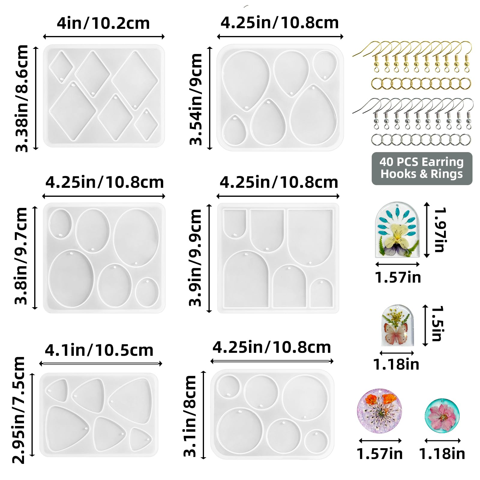 6 moldes de resina gm