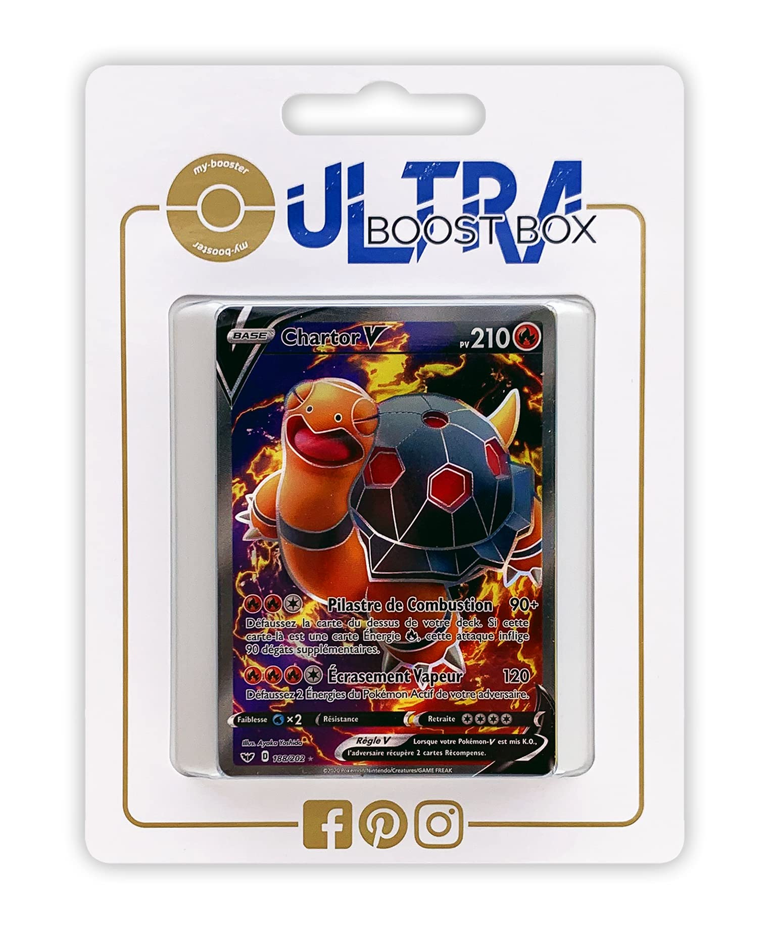 Chartor V (Torkoal V) 188/202 Full Art - Ultraboost X Epée et Bouclier 1