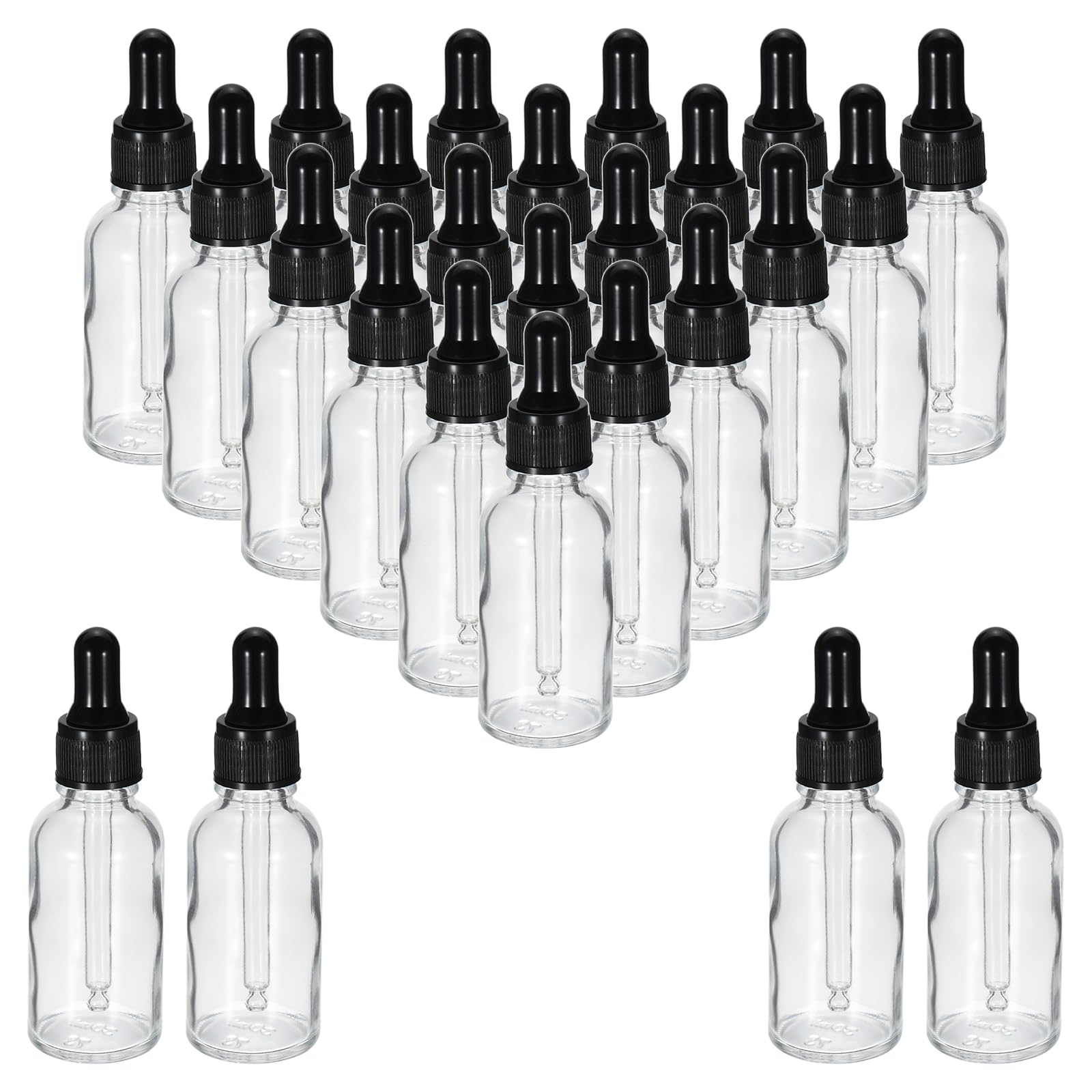 PATIKIL Flacone Con Contagocce In Vetro Da 30ml 48Pezzi Contenitore Stagno Per Campioni Di Oli Essenziali Profumi Liquidi Per Conservazione Casa Viaggio Trasparente