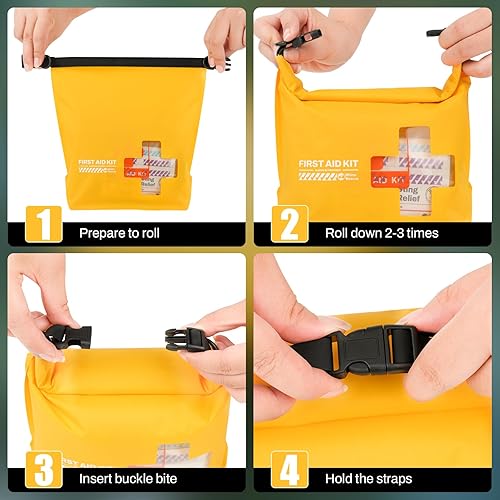 Miniatura 6 de RHINO RESCUE Kit de primeros auxilios para barco impermeable, bolsa seca ligera, accesorios para barco, suministros de supervivencia marina de