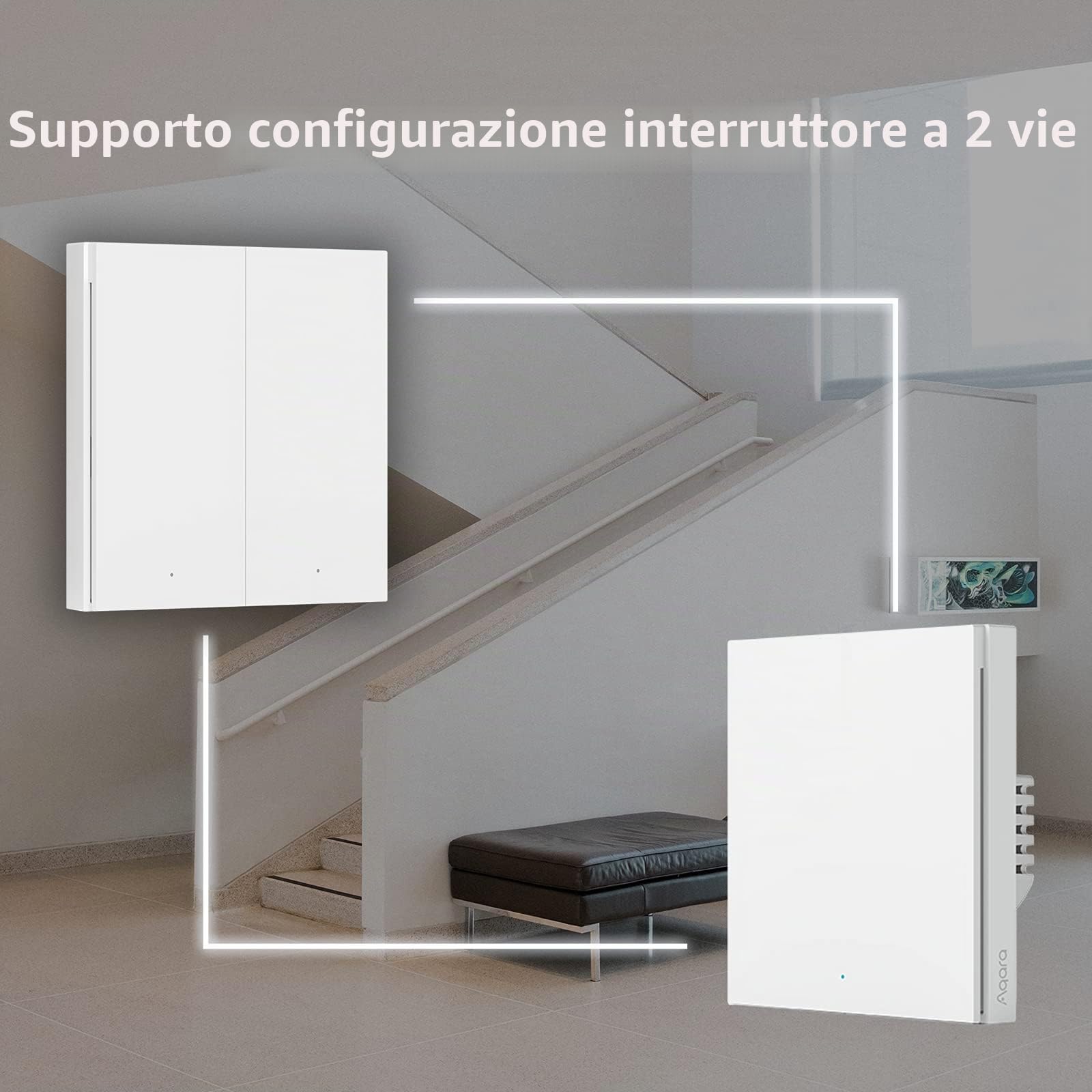 Aqara Interruttore da muro intelligente H1 EU (Senza neutro, singolo interruttore)