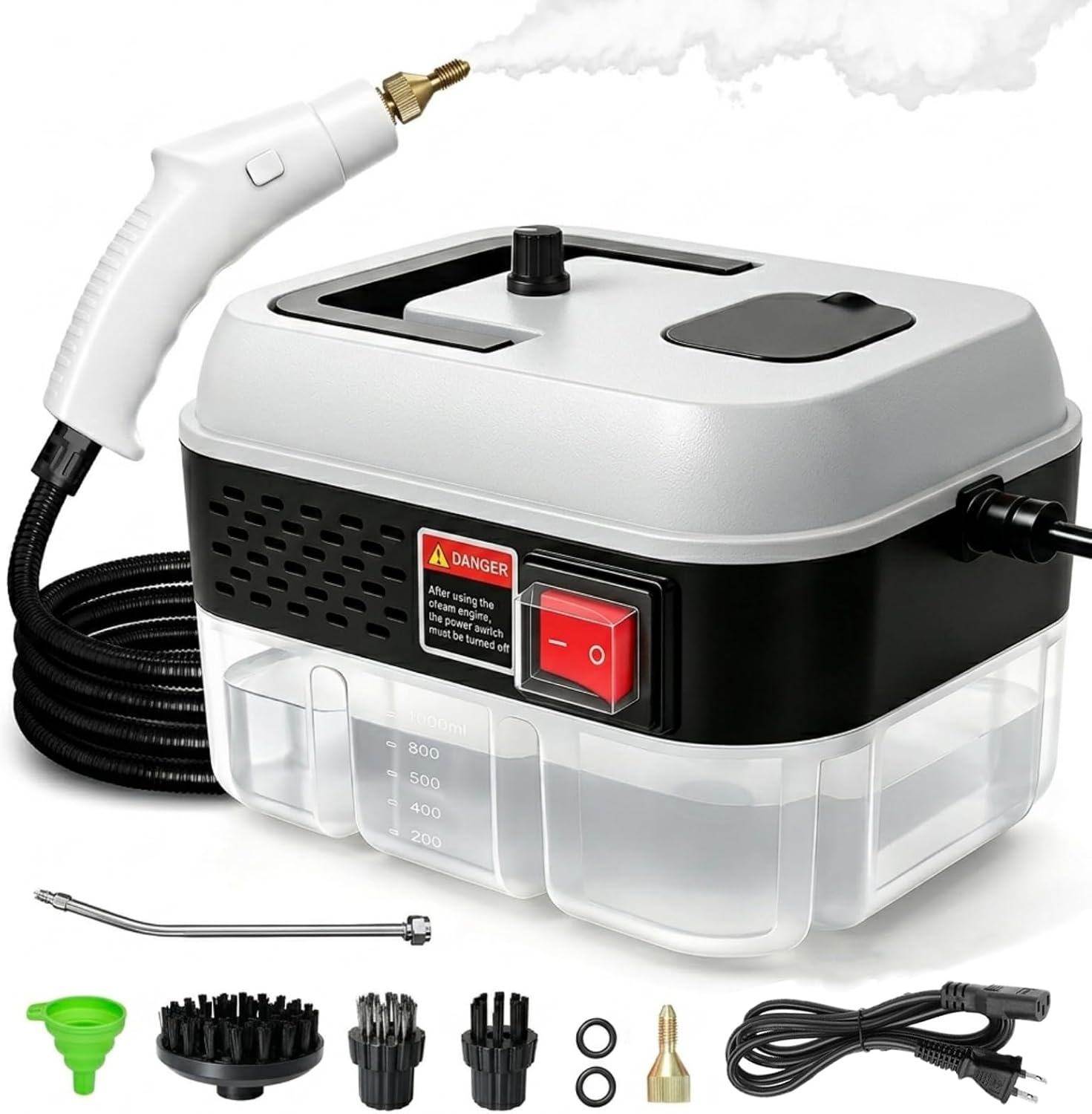 Foandbevi 1200W Handheld Steam Cleaner for Home, Car Detailing etc.
