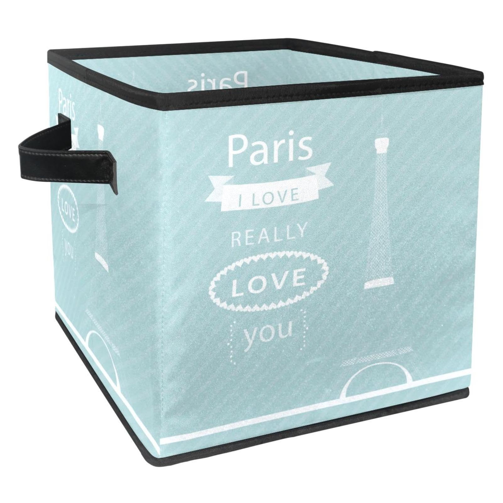 Panier de rangement en tissu Tour Eiffel pour harmoniser le dressing et la chambre
