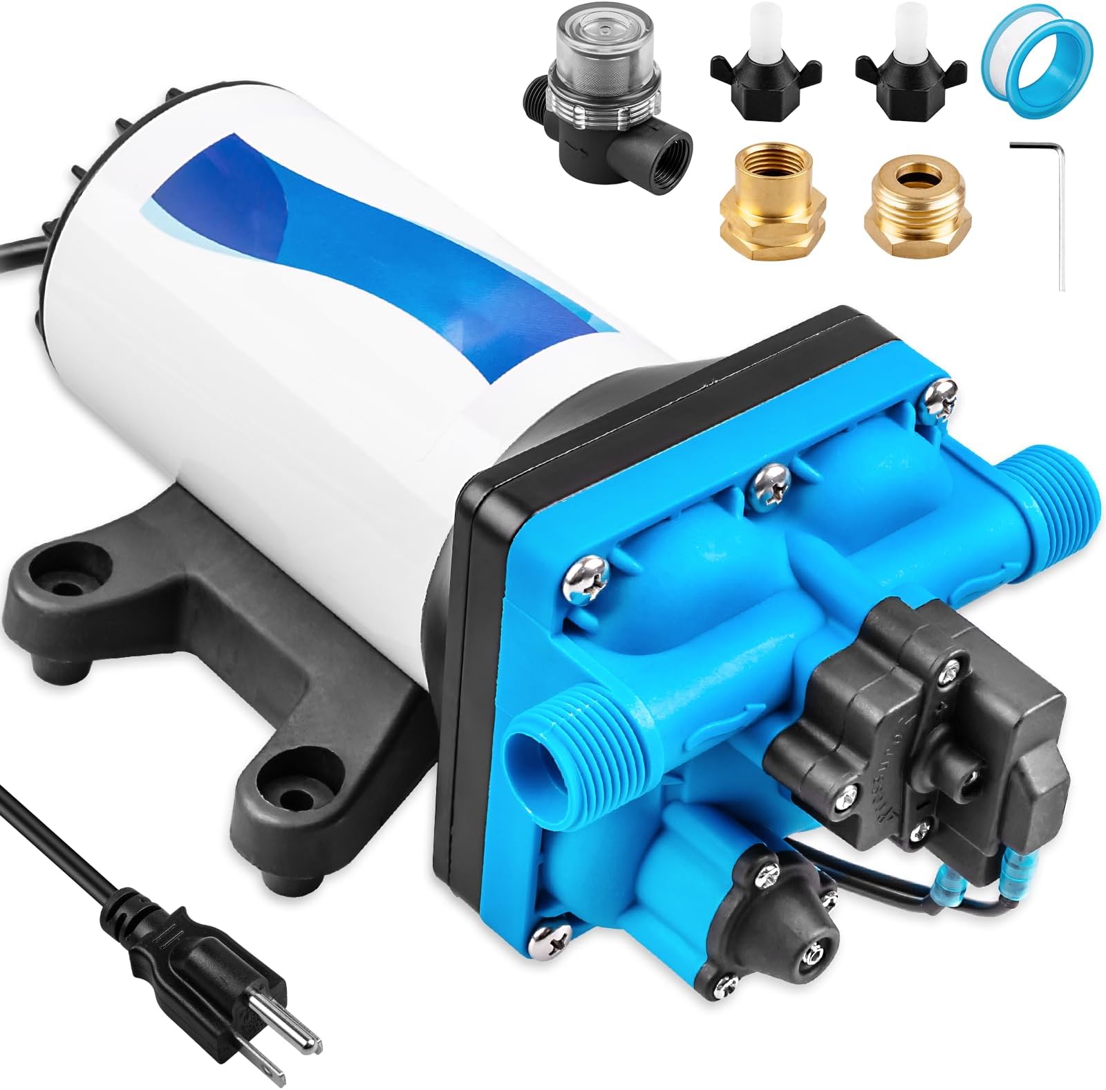 Samger Water Pressure Booster Pump, 110V 90W 243GPH 15PSI Home Water ...