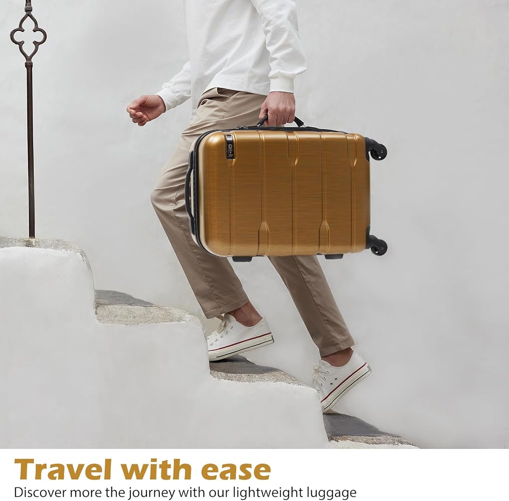 Amazon.com | Coolife Luggage PC+ABS Hardshell Suitcase with TSA