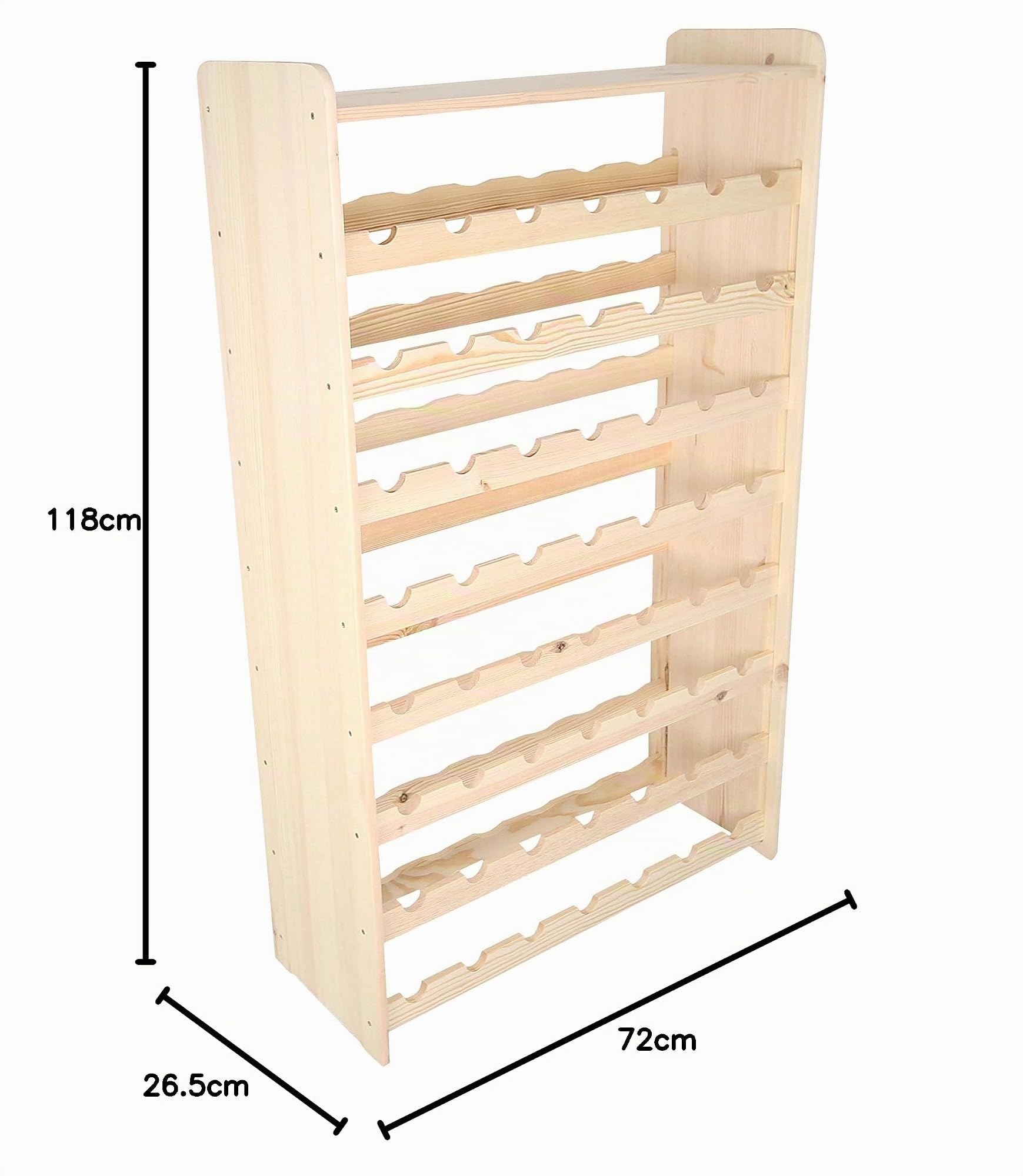 Wooden Wine Rack, Wine Bottle Rack for 56 Bottles 3-56 RW by Len Mar.de