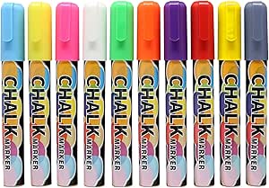 Amazon.com : Artbits 6mm Liquid Chalk Markers (12 Pens) w/ 32 Large ...