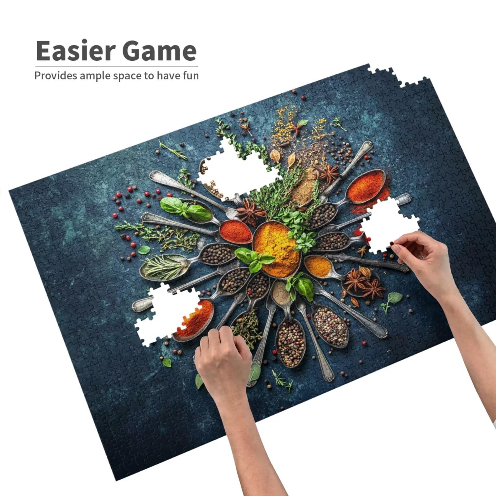 Puzzle 2000 Teile, Puzzle Erwachsene, Holzpuzzle Küche Impossible Jigsaw, Clevere Rätsel, HD Farbe Jigsaw mit Geschenkbox Verpackung for Room Decor, Geschenke für Frauen Farbe 100x70cm p-1516