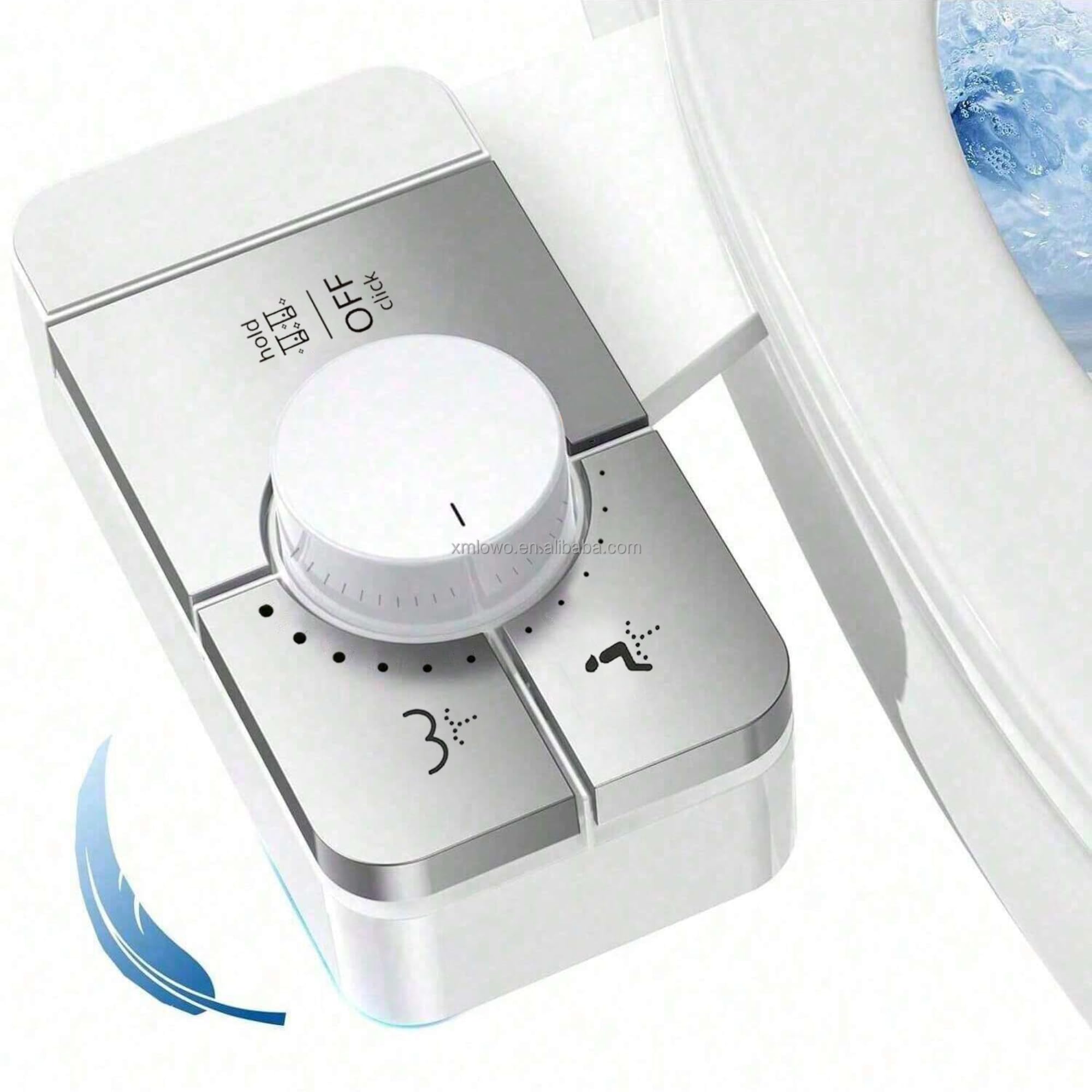 Bidé para WC No Eléctrico - Boquilla Dual de Autolimpieza para Lavado Frontal y Trasero, Accesorio Bide de Fácil Instalación Asiento de Inodoro Rociador de Agua Fria con Presion Ajustable