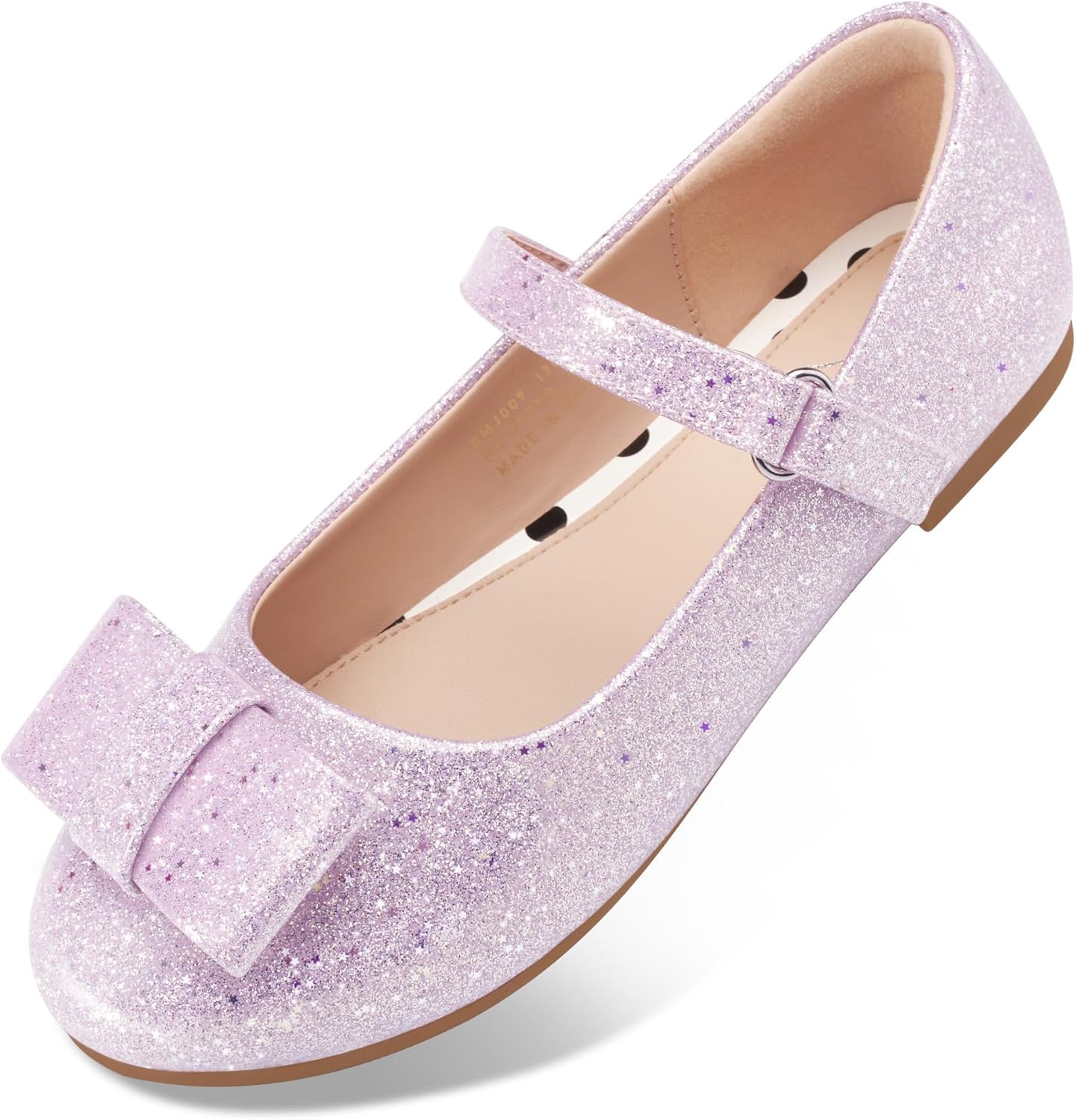 Stelle Girls Mary Jane Dress Shoes Ballerina Flat with Bow for Toddler/Little/Big Kids
