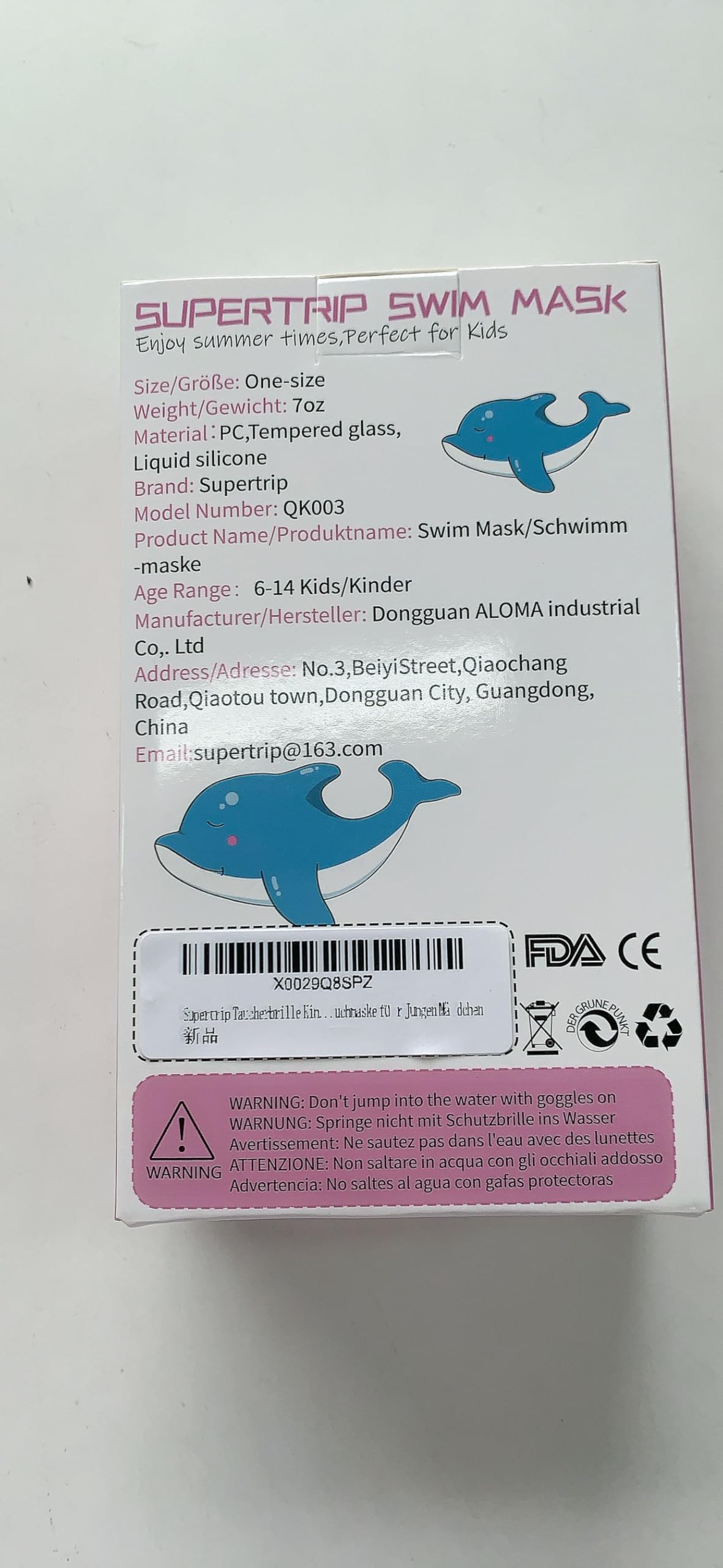 Supertrip Gafas de natación para niños con Cubierta de Nariz para niños de 6 a 14 años,Correa de Tela de Vidrio Templado,máscara de esnórquel para chicos y niñas,Piscina y Playa