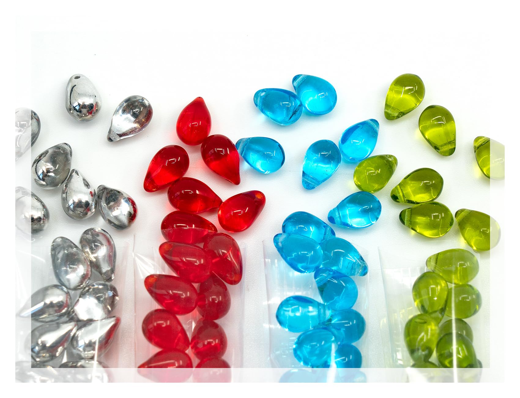 Amazon.com: Teardrop Glass Beads for Jewelry Making Set - 120+