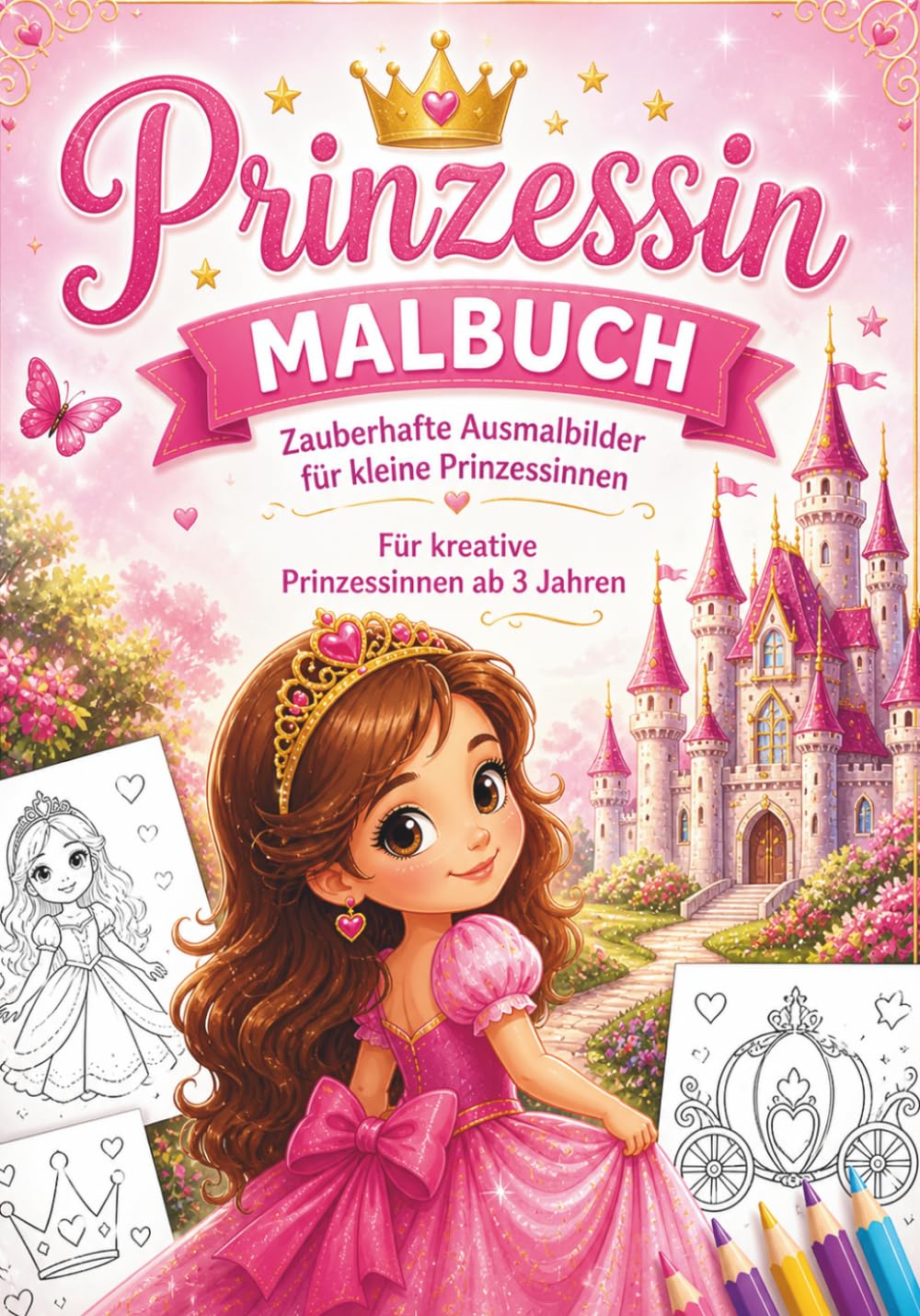 Malbuch Prinzessin: Zauberhafte Ausmalbilder für kleine Prinzessinnen