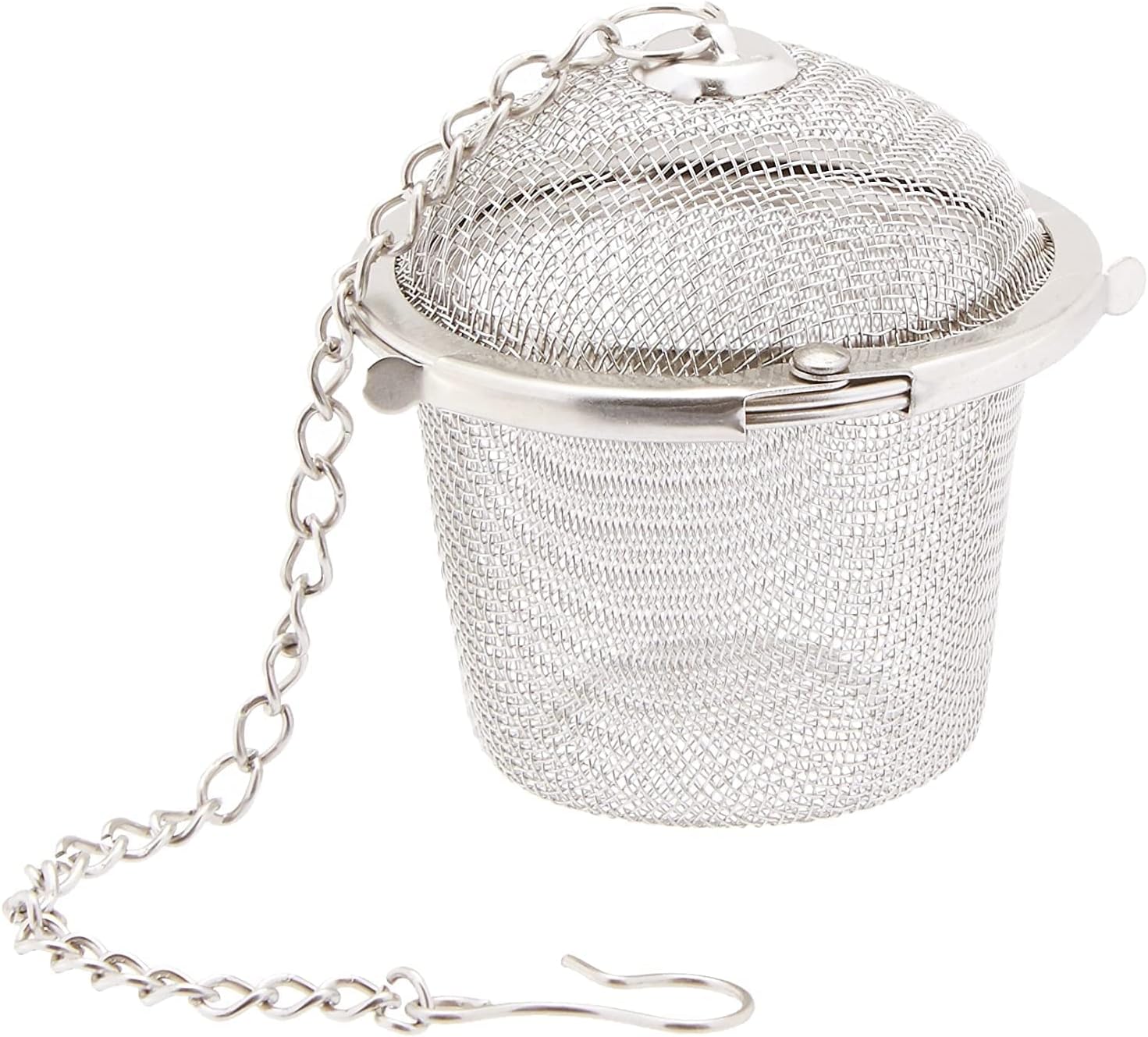New Stainless Steel Unique Bucket Shaped Medium Size Green Tea Infuser w/ Chain!