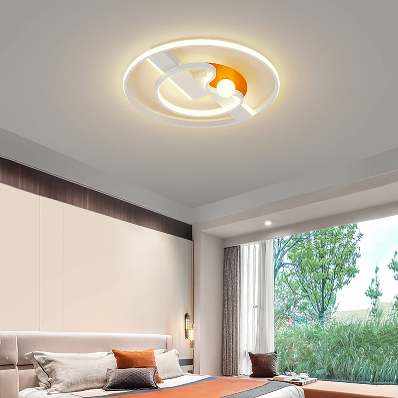 Plafonnier LED à intensité variable trois tons pour adapter la lumière de la chambre