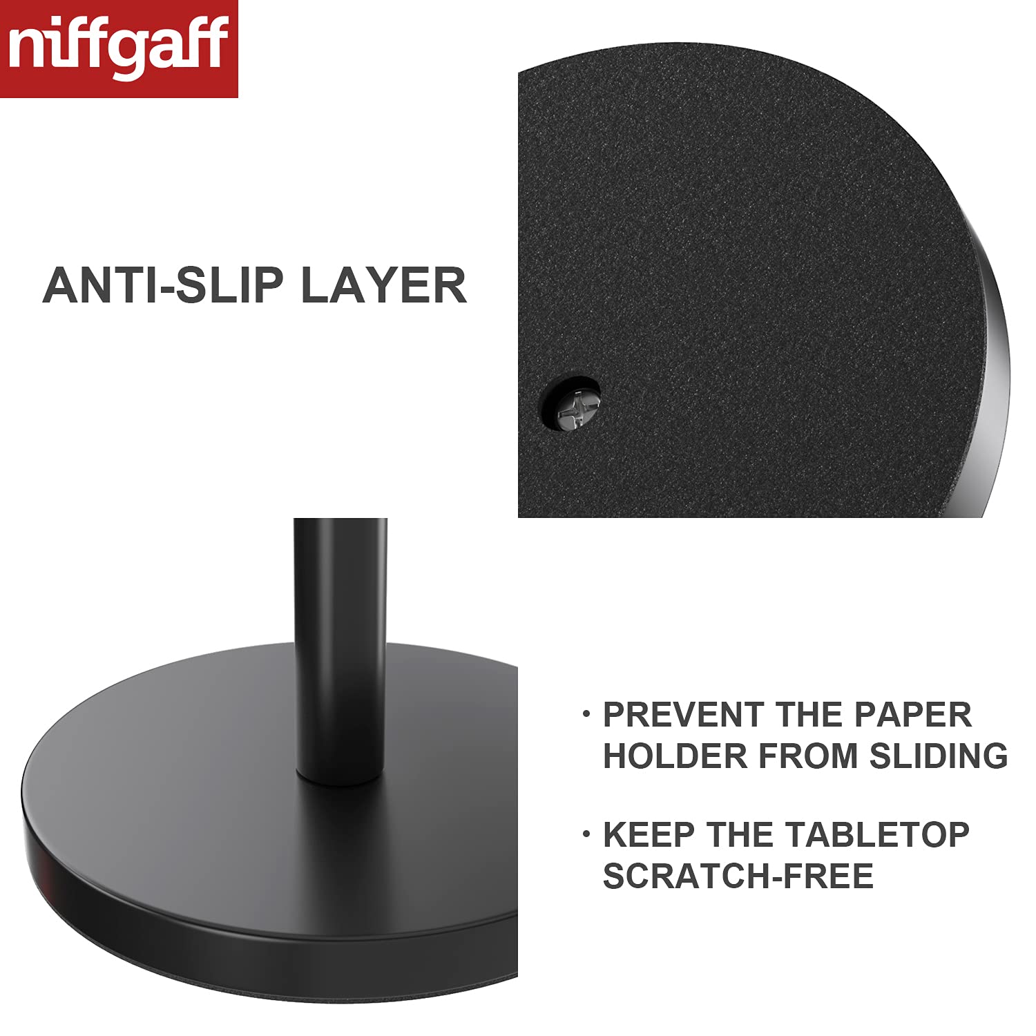 Kitchen Roll Holder Stainless Steel Modern Design Round Head Paper