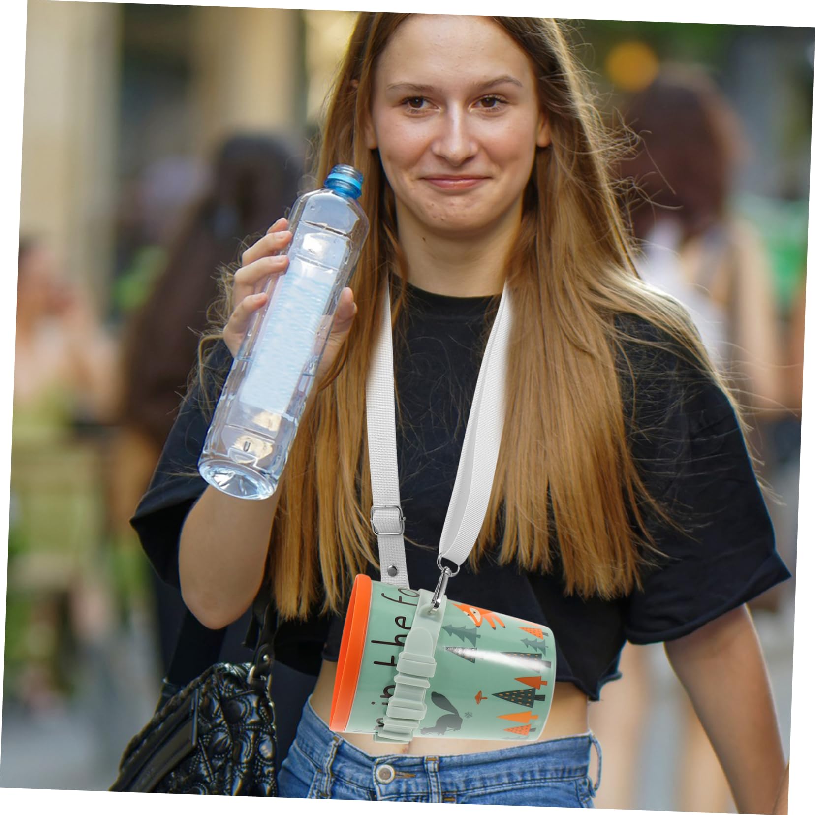 HANABASS 4stücke Outdoor Wasserflasche Halterung Mit Verstellbarem Gurt Universeller Tragegurt Für Sport Und Camping Und Polyesterkonstruktion