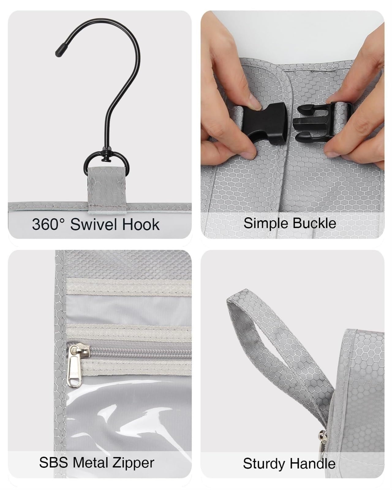 Porta Trucchi Pochette Trucchi Borsa Da Toilette Da Viaggio Appesa Borsa Da Toilette Grande Impermeabile Borsa For Cosmetici Trousse Trucchi Donna(G)