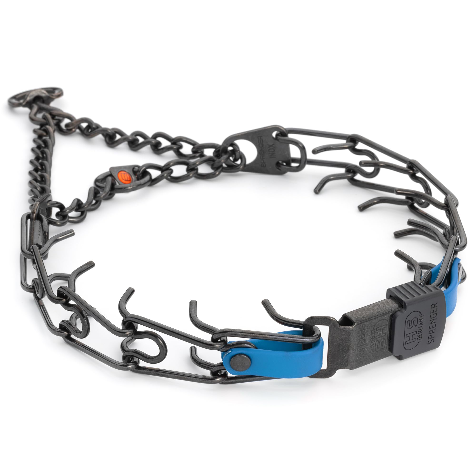 Collier de dressage Herm Sprenger acier inoxydable noir 58cm