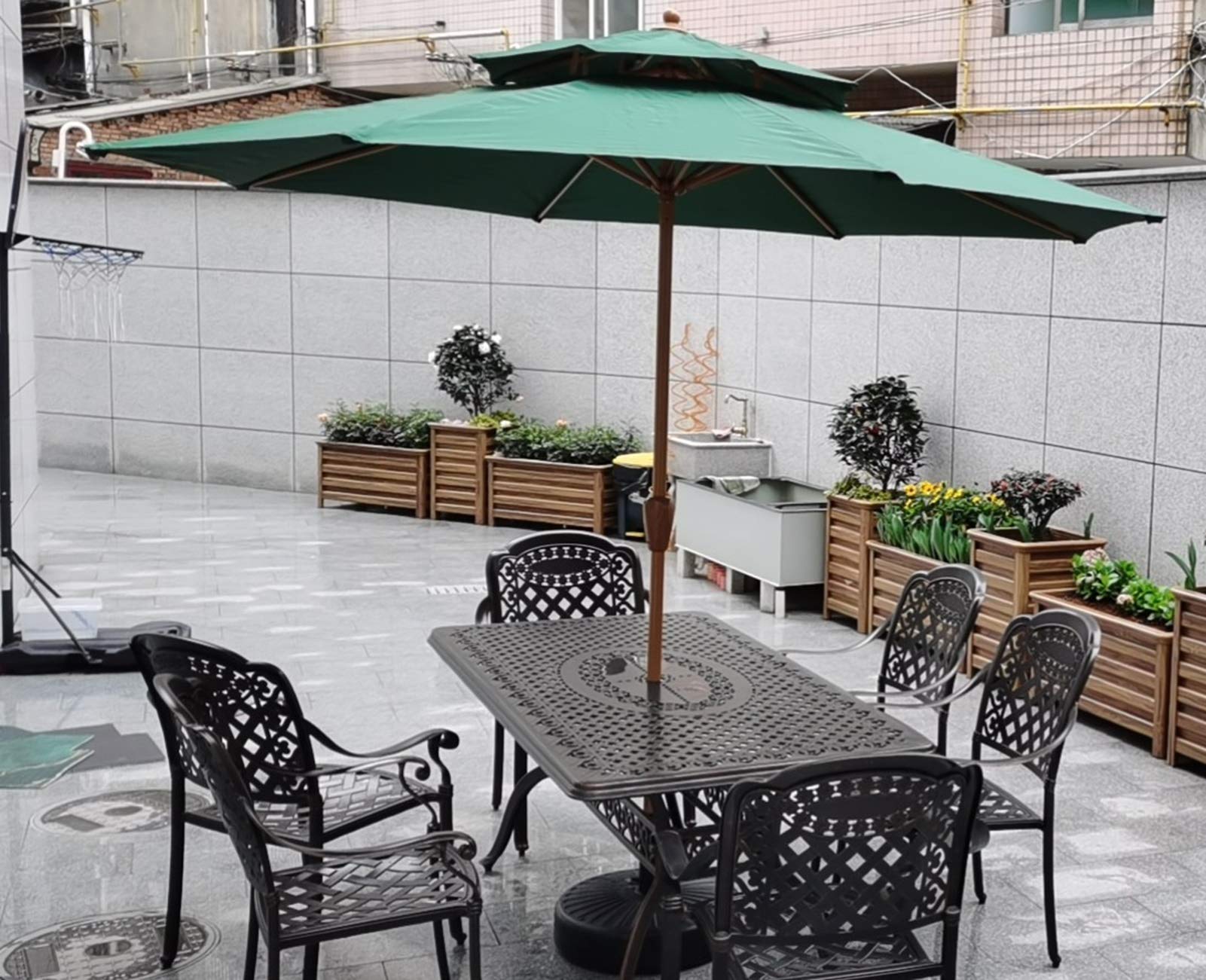 9 Stóp Parasol Ogrodowy, Duży Parasol Ogrodowy Na Zewnątrz, Do Ogrodu, Na Trawnik, Podwórko, Do Basenu, Z Ochroną Uv