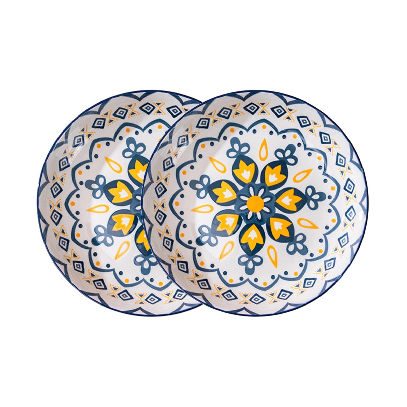 Piatto in ceramica colorata con cervo da 20,3 cm, perfetto per insalate e snack, forno a microonde e lavastoviglie, stoviglie per casa e feste