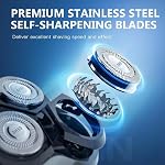 6 Pack SH50 Replacement Heads Double Blades Compatible with Philips Norelco 5000 Replacement Electric Shaving Head Razor Blades