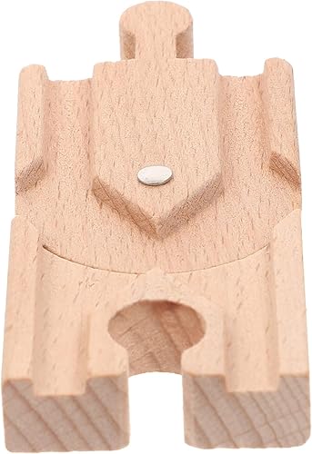Toyvian Vía de tren de madera  Paquete de expansión compatible con Thomas Wooden Train Track Bloque de expansión de tren de madera Accesorios para