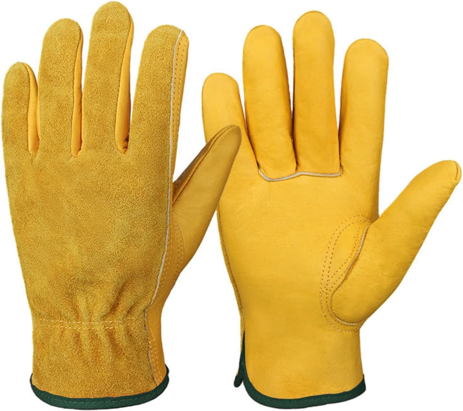 Leather Work Gloves Heavy Duty Leather Work Gloves for Garden Gardening for Men Women