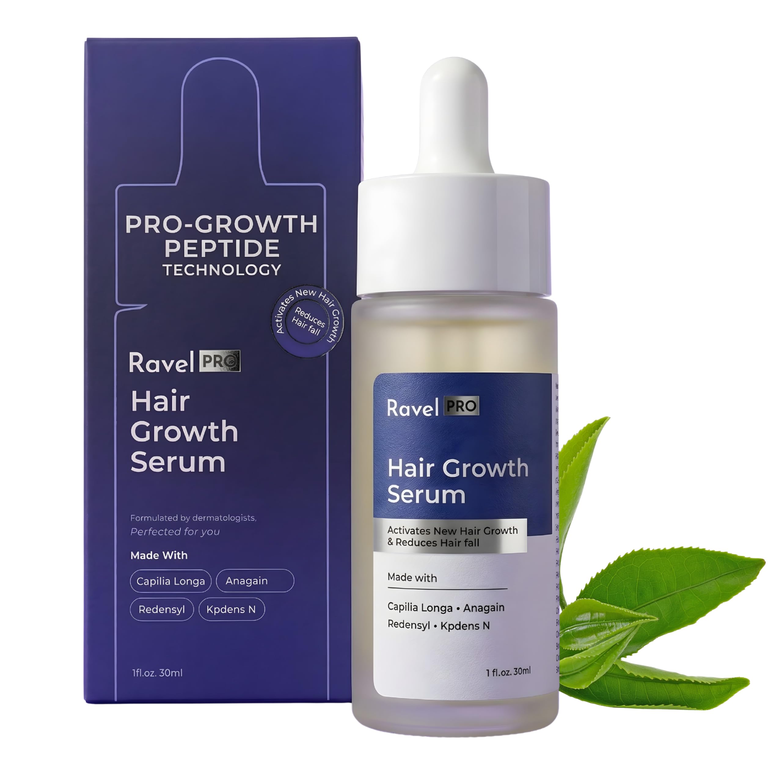 Ravel Advanced Hair Serum | 2.5% Capilia Longa + 3% Anagain + 2% Redensyl + 2% Adenosine, Rosemary & Pumpkin Seed | Promotes Hair growth | Hair Serum for Men & Women | 30ml-image-48