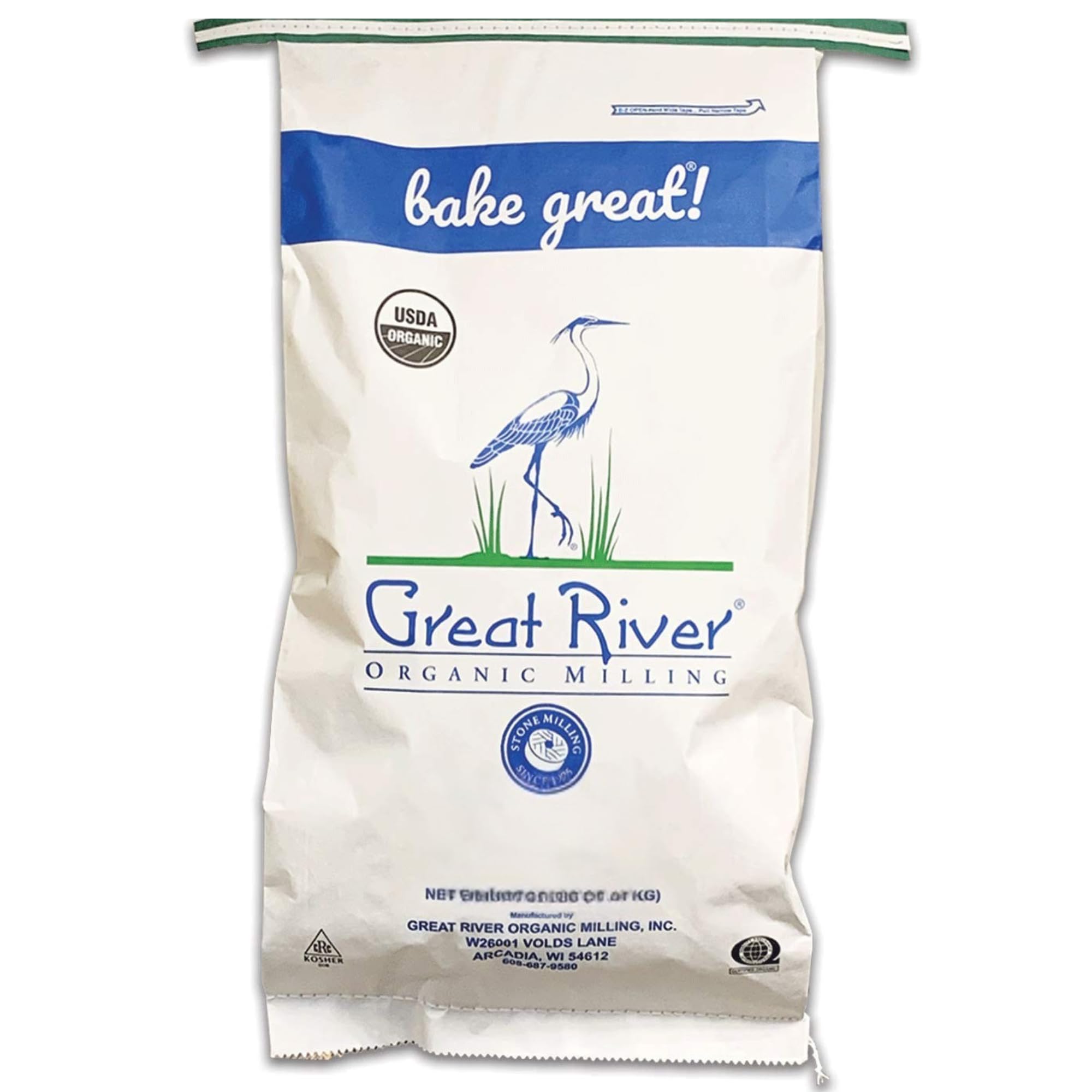 Great River Milling Organic Whole Grain Hard Red Spring Wheat Berries | Hard Red Whole Wheat | High Protein & Gluten | Non-GMO & Kosher | Perfect For Bread, Salad, Pilaf, Bagels & More | 25 LbUSDA Organic