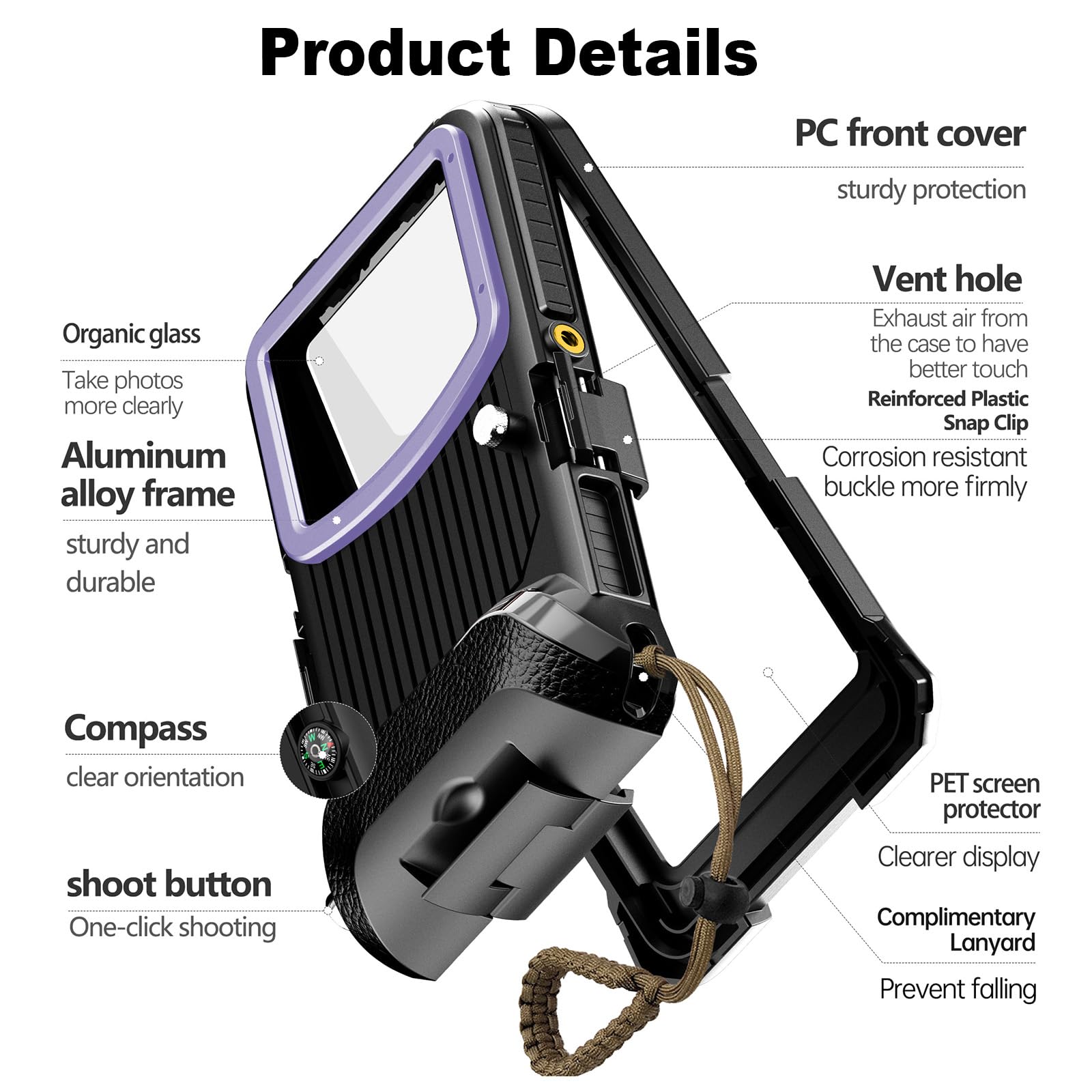 ShellBox Case Custodia rigida impermeabile IP68 per Samsung Galaxy