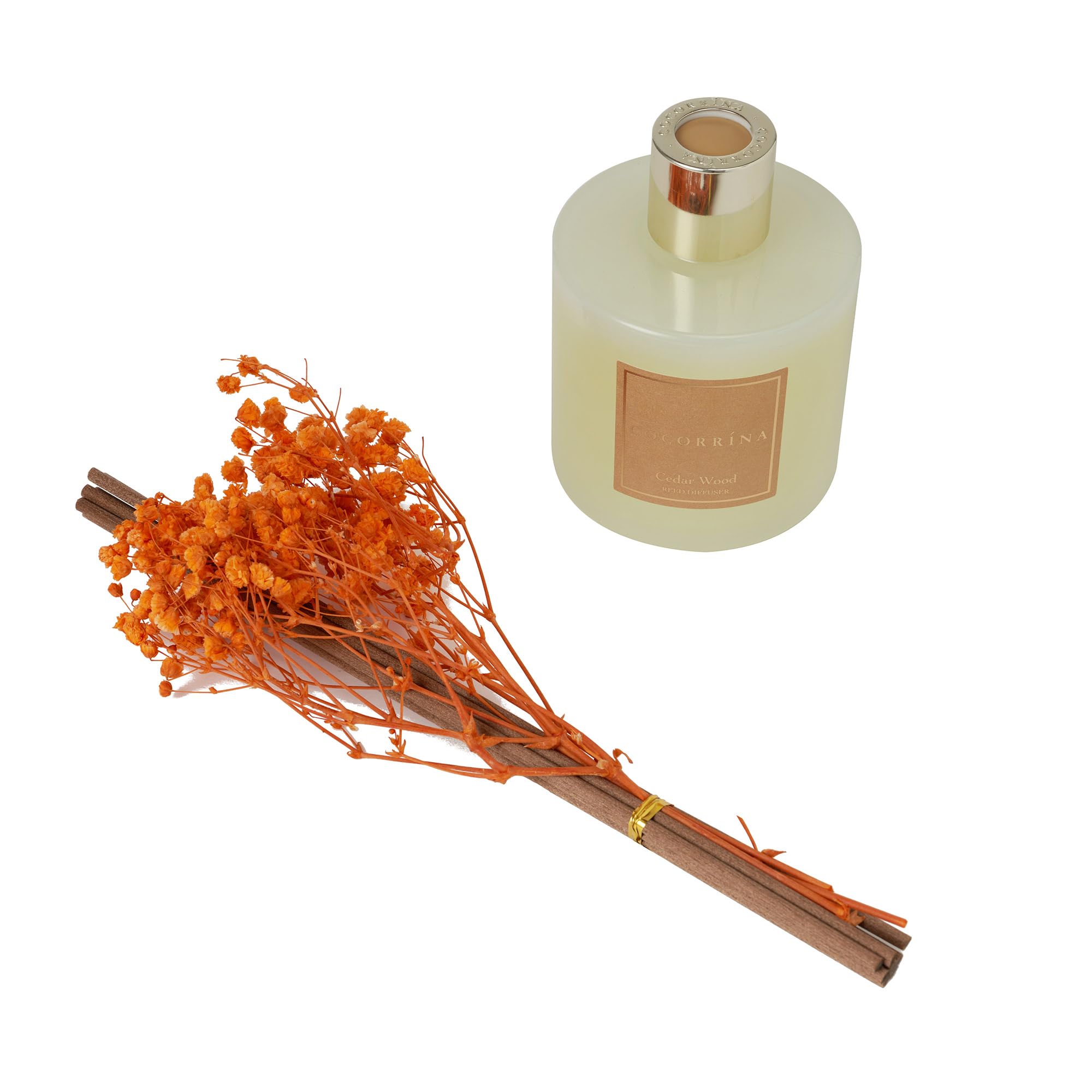 Cocorrína Diffusore Profumo Ambiente - 200ml Diffusore profumato di Legno di Cedro con bastoncini Diffusore di olio essenziale di fragranza per la casa per la decorazione della mensola del bagno