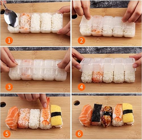 Miniatura 2 de JapanBargain Sushi prensa japonesa Nigiri arroz bola molde sushi molde prensa fabricante hecho en Japón