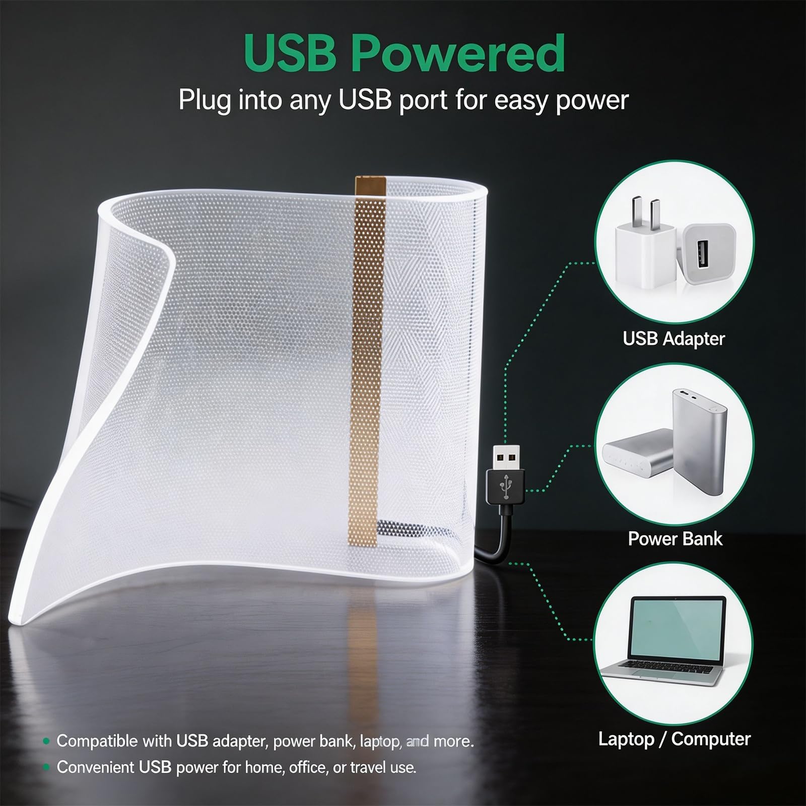 Sensoryczna lampa biurkowa RGB, zdalne sterowanie, port USB | 3 tryby sterowania, materiał akrylowy, nastrojowa lampa biurkowa, wychwytująca dźwięk, do pokoju e-sportowego, sypialni