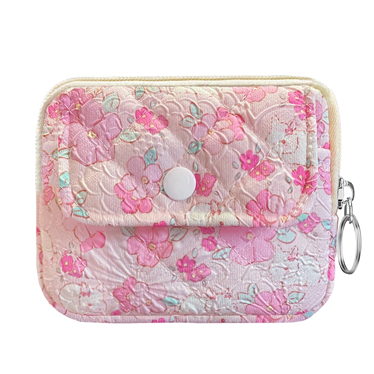 Cute Prints Cotton Quilted Coin Purse for Women Girls