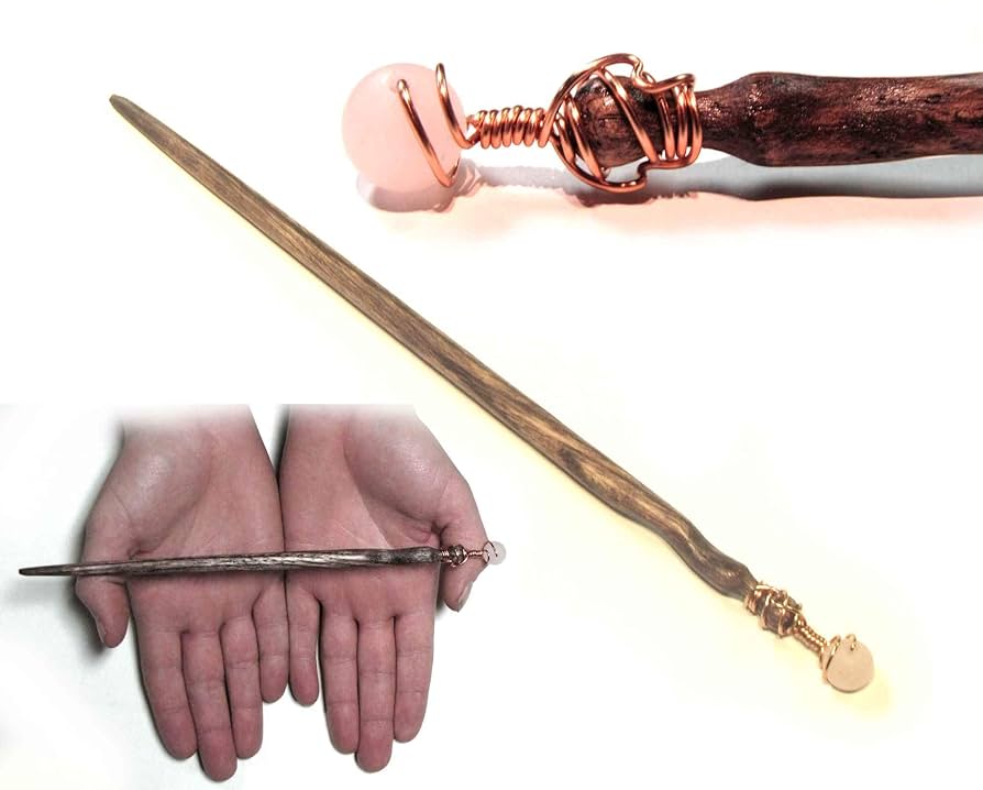 Amazon.co.jp: ローズクォーツ レッドオーク 魔法の杖 : 産業