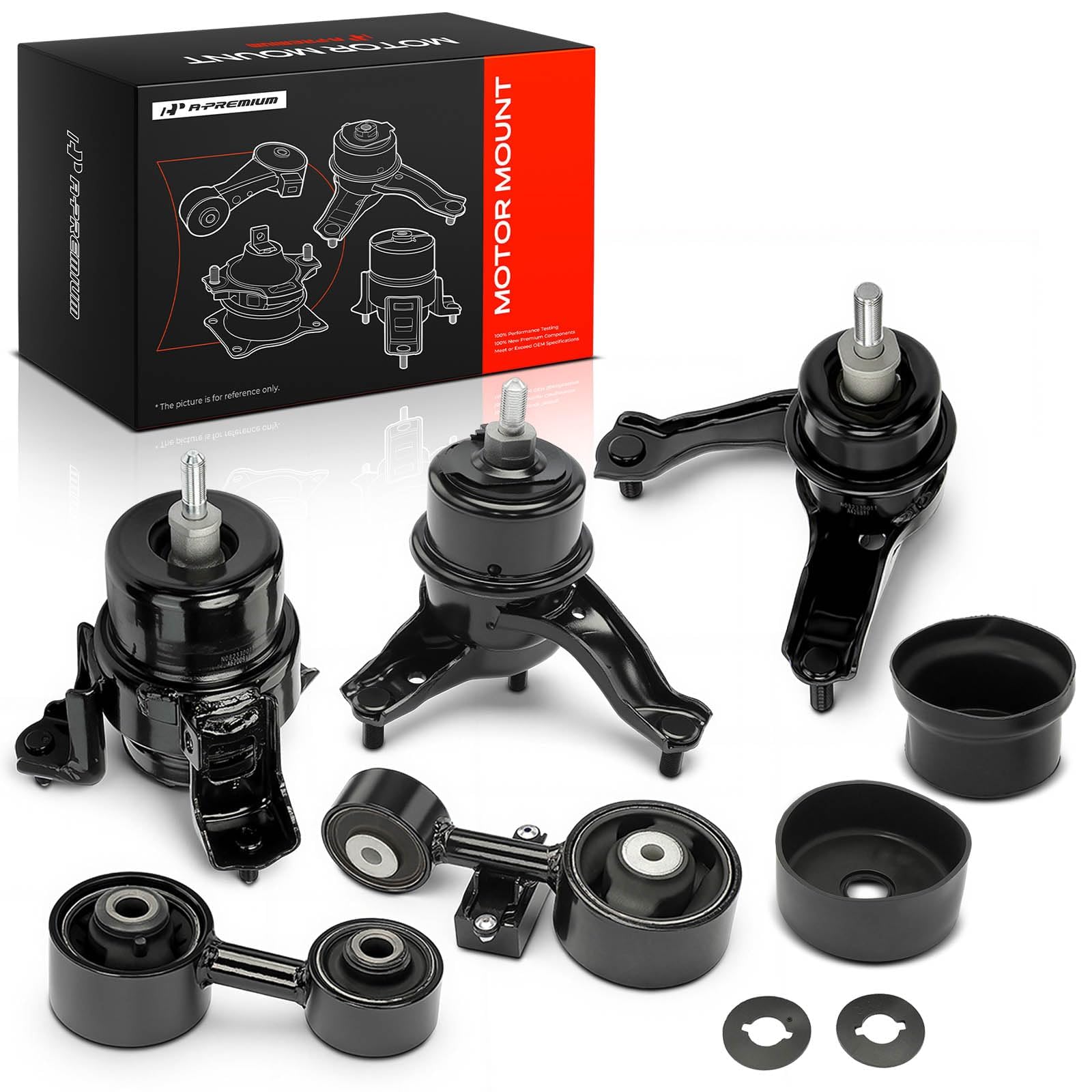 A-Premium 5PCS Engine Motor Mount and Transmission Mount and Torque Strut Mount Kit Compatible with Toyota Camry 2007 2008 2009, 2.4L, Automatic