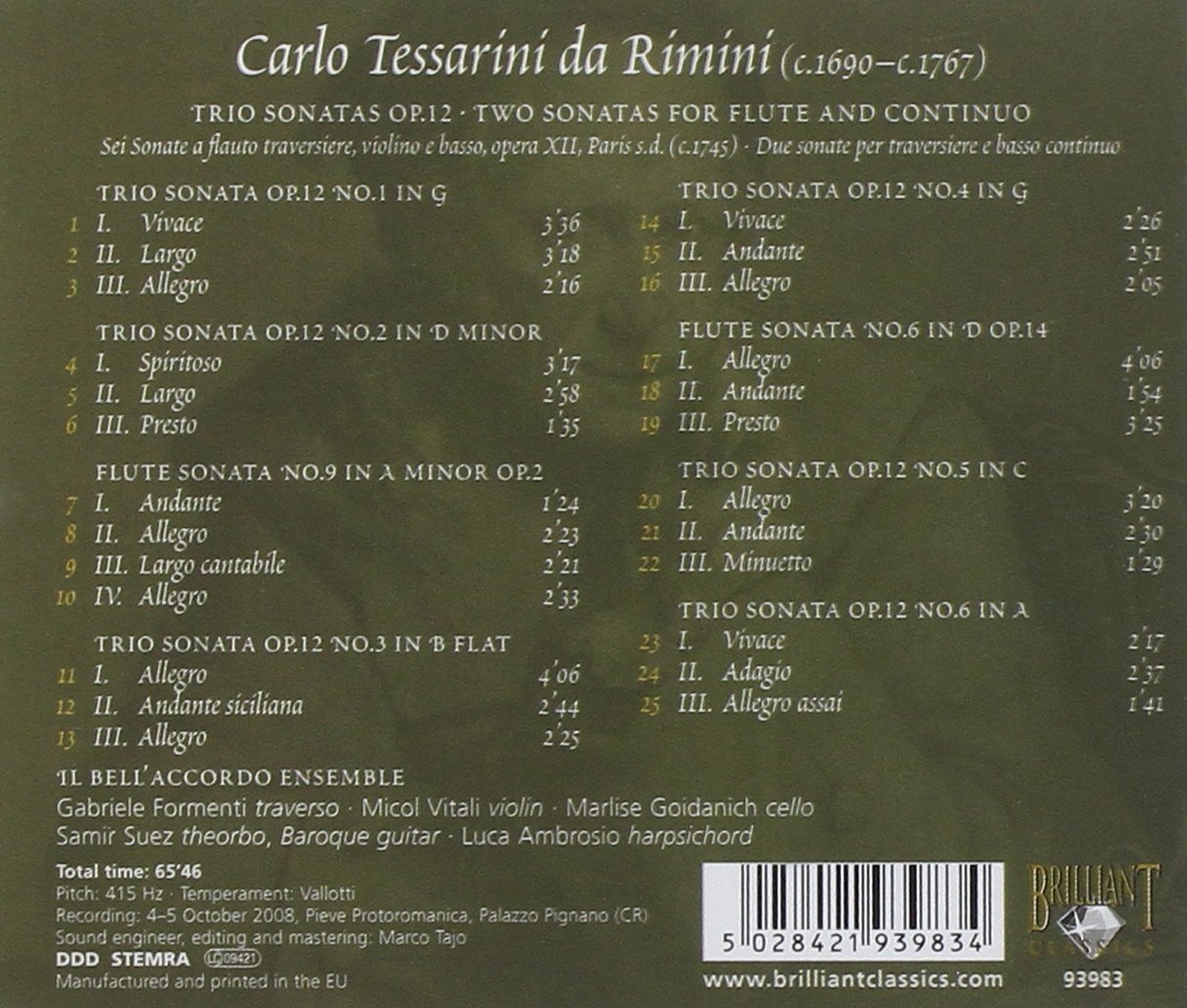 Trio Sonatas Op.12