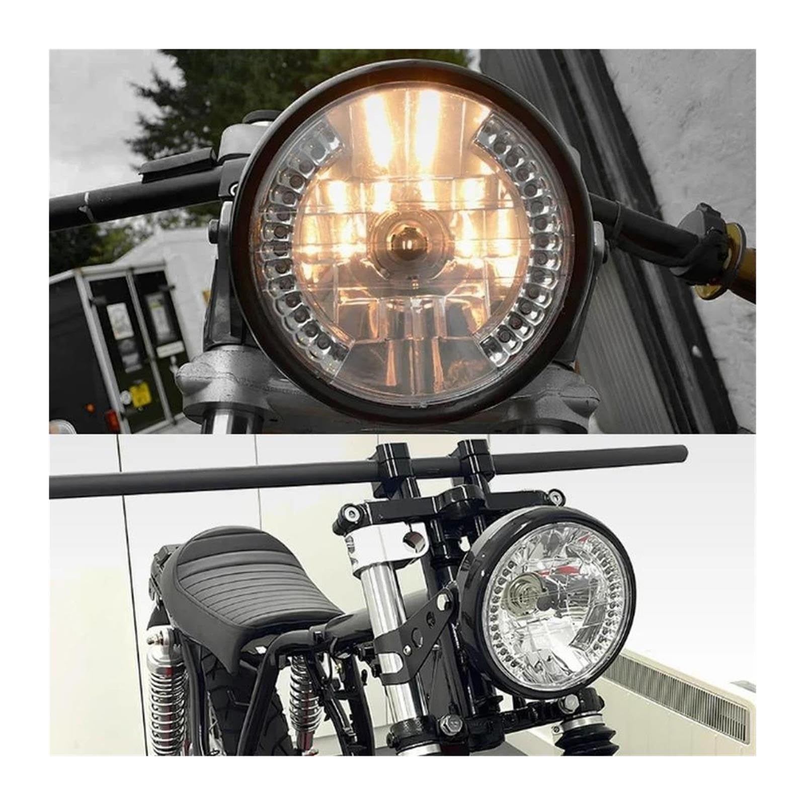 Uniwersalny reflektor motocyklowy halogenowy 7 cali 35W H4