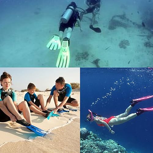 Miniatura 3 de Aletas de entrenamiento de natación de 12.0 x 6.5 in, cómodas aletas flotantes cortas para adultos, hombres y mujeres, fortalecen las piernas