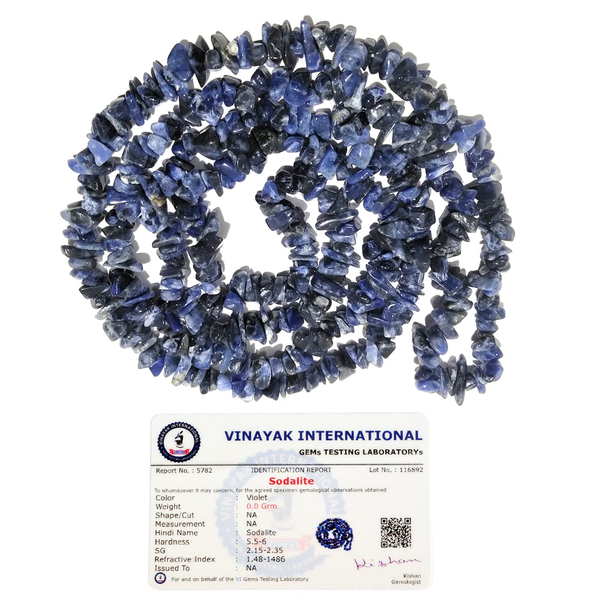 Reiki Crystal Products Certified Sodalite Mala/Necklace Natural Crystal Stone Reiki Healing Chip Bead Mala. Charged By Reiki Grandmaster & Vastu Expert (B09T61713S) Amazon Price History, Amazon Price Tracker