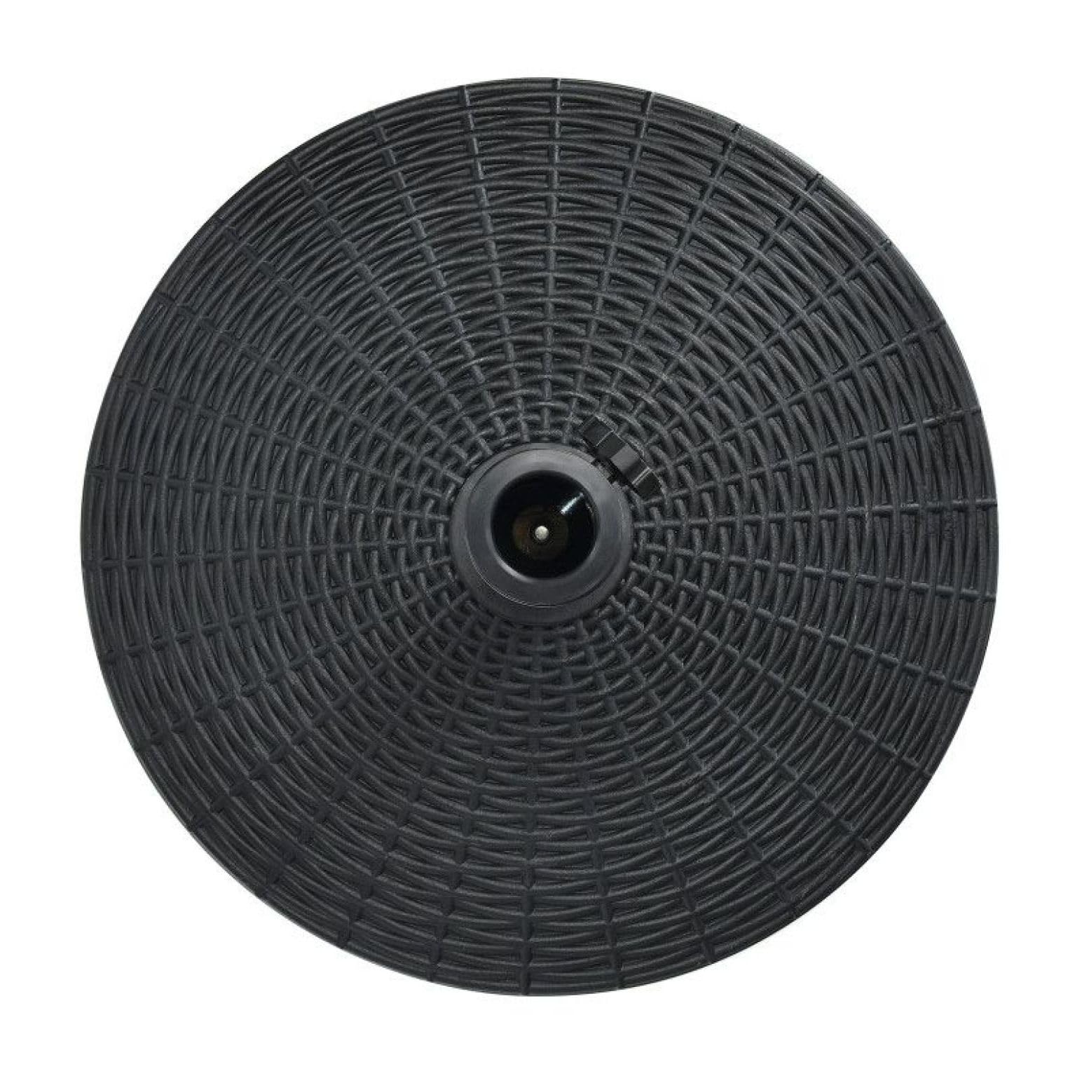 Questa Base per ombrellone da Giardino da 49 libbre (22 kg) è Realizzata in Resina Resistente per Esterni, di Colore Nero, con Un'Altezza di 20,5 Pollici (52 cm) per Pali da 1,5/1,9 Pollici