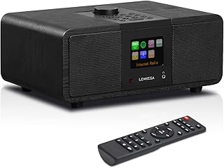 LEMEGA M3i 20W Stereo Internet/DAB/DAB+/FM Digital Radio with Bluetooth,Internet Radio with Spotify Connect,WIFI,Headphones-output,AUX-In,USB MP3,20 Presets,Clock,Alarms,IR remote and app–Black