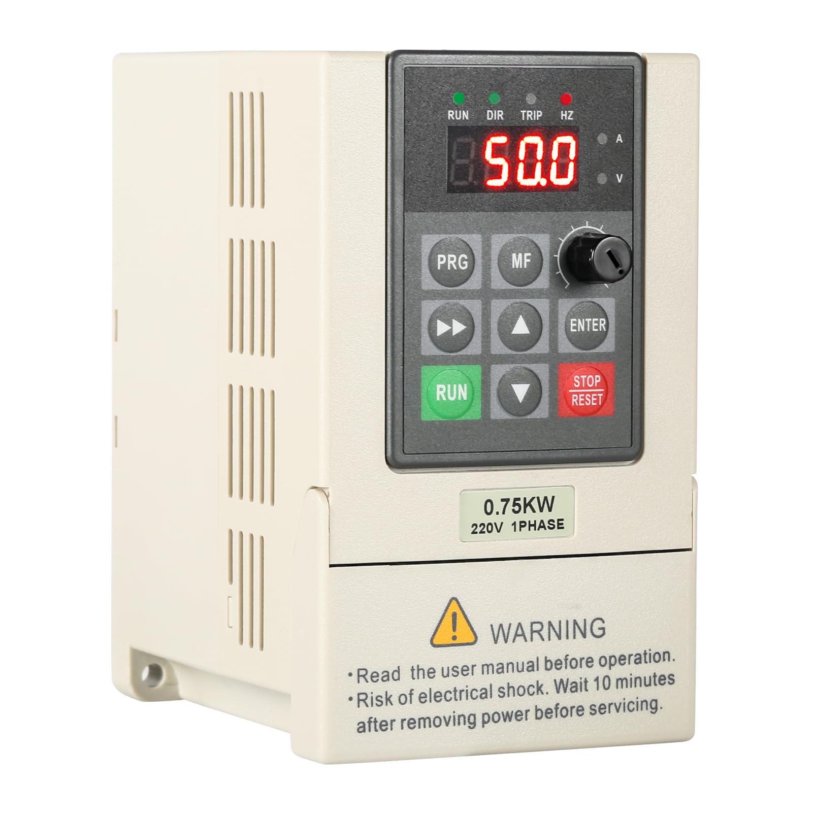 Jadeshay Inverter per Motori 0.75 KW Inverter VFD Variatore di Frequenza Regolatore di velocità Variabile per Motore Corrente Alternata,Ingresso Monofase 220V Uscita Trifase 220V con Cavo di 2 Metri
