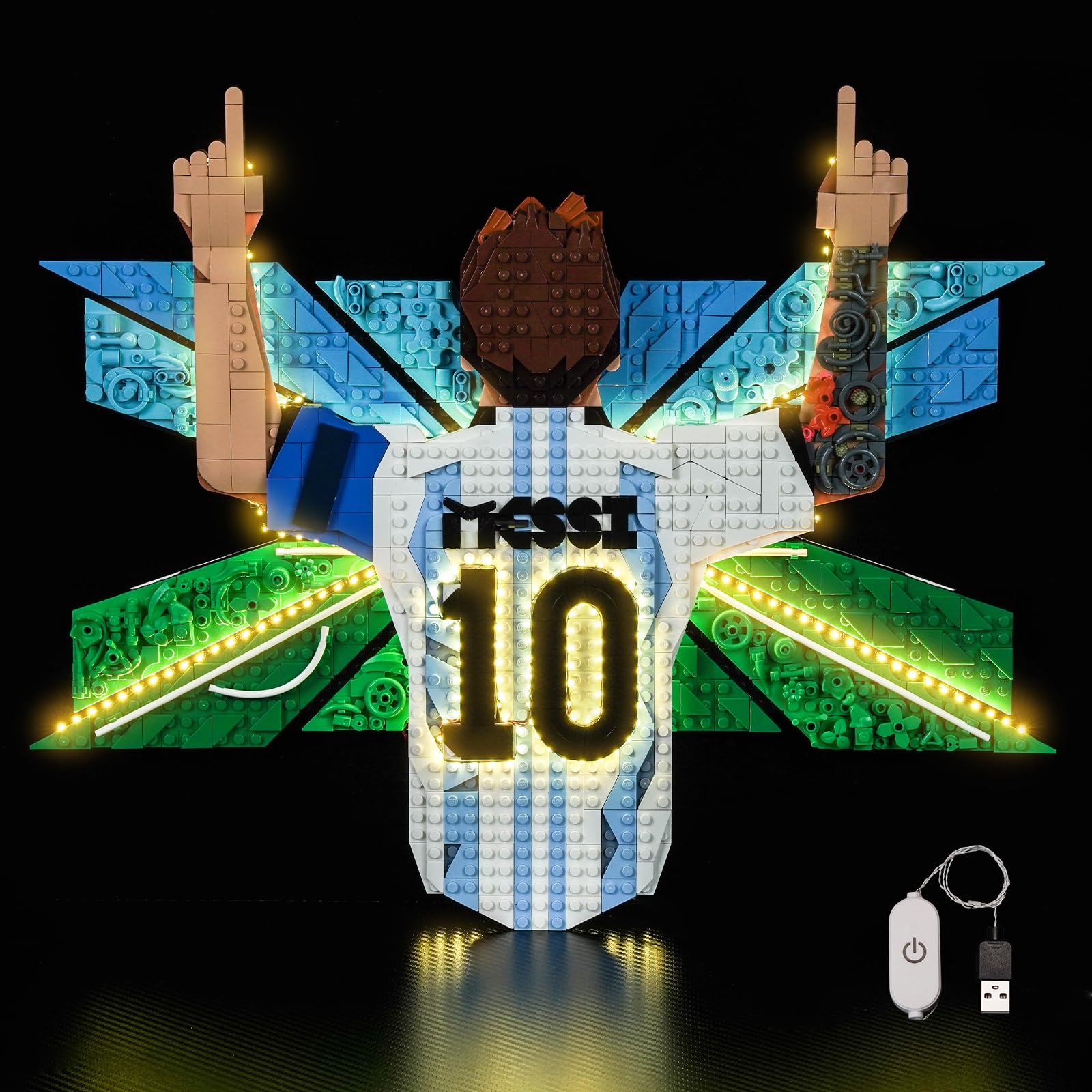 Light Kit Compatible with Lego 43018 Lionel Messi-Celebration (No Model), Decoration Lighting Set Compatible with Lego Lionel Messi-Celebration Blocks Model โ image 1